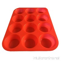 Comlon Silicone Muffin Pan  Bakeware  Red - B075V2QSDB